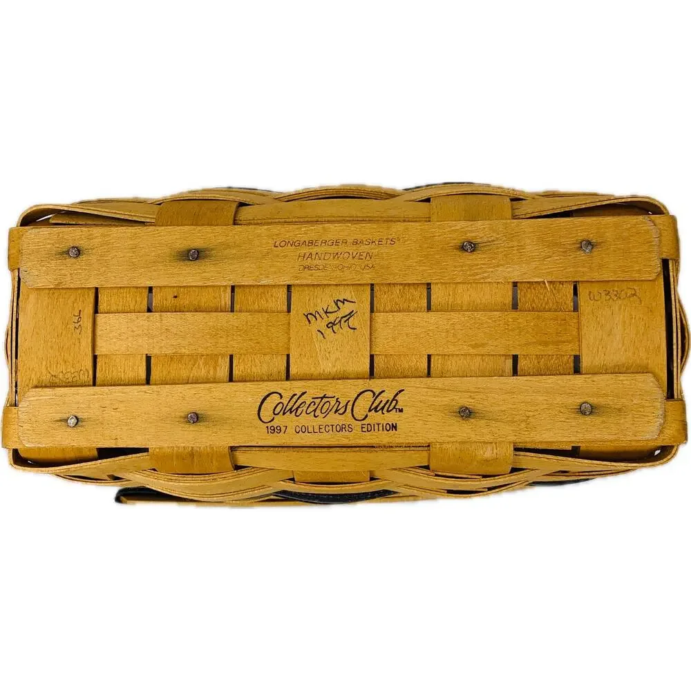 Longaberger 1997 Collectors Club RENEWAL Basket with Liner Protector Flyer